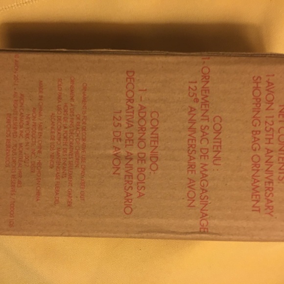 Avon 125th Anniversary Shopping Bag Ornament Christmas Holiday Rep Logo New - Picture 5 of 5